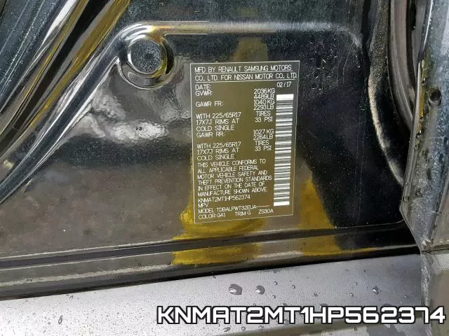 KNMAT2MT1HP562374 фото 2
