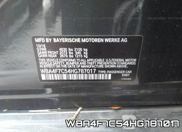 WBA4F7C54HG787017 фото 10
