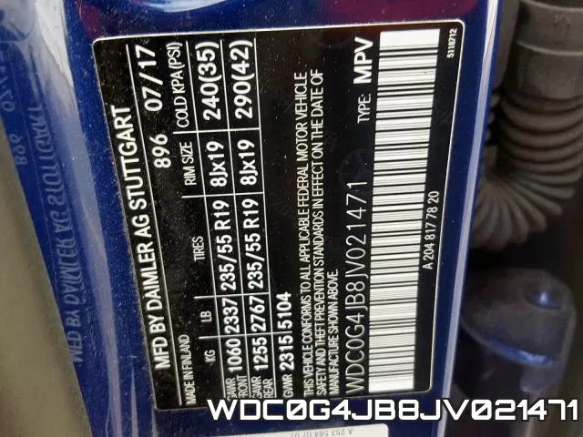 WDC0G4JB8JV021471 фото 2