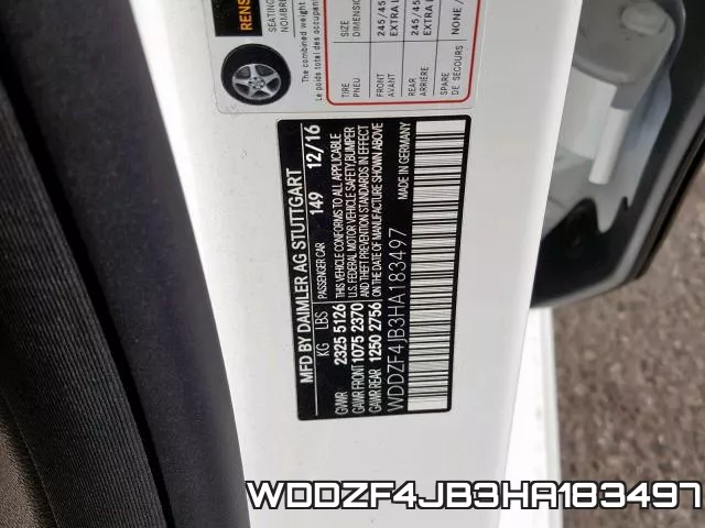 WDDZF4JB3HA183497 фото 2