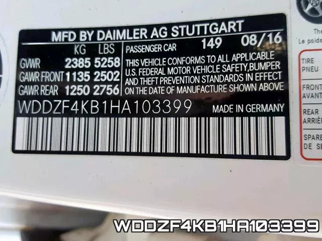 WDDZF4KB1HA103399 фото 2