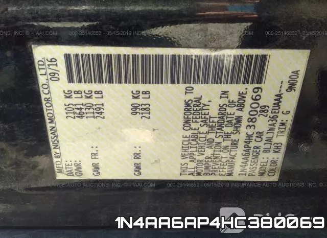 1N4AA6AP4HC380069 фото 10