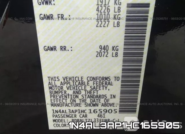 1N4AL3AP1HC165905 фото 9