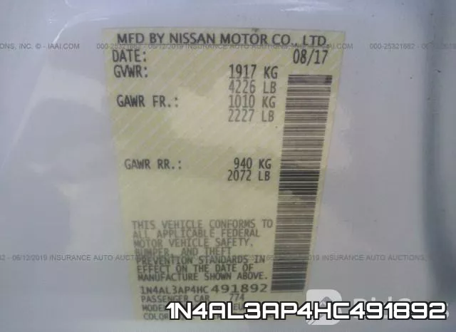 1N4AL3AP4HC491892 фото 10