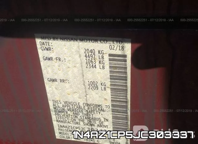 1N4AZ1CP5JC303337 фото 10
