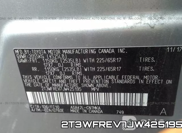 2T3WFREV7JW425195 фото 10