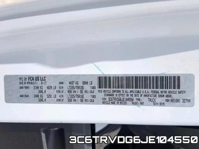 3C6TRVDG6JE104550 фото 2