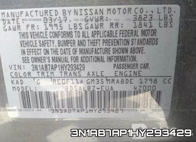 3N1AB7AP1HY293429 фото 10