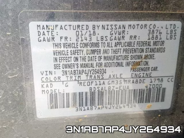 3N1AB7AP4JY264934 фото 2