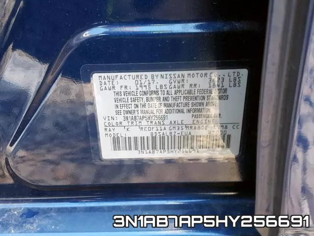 3N1AB7AP5HY256691 фото 2