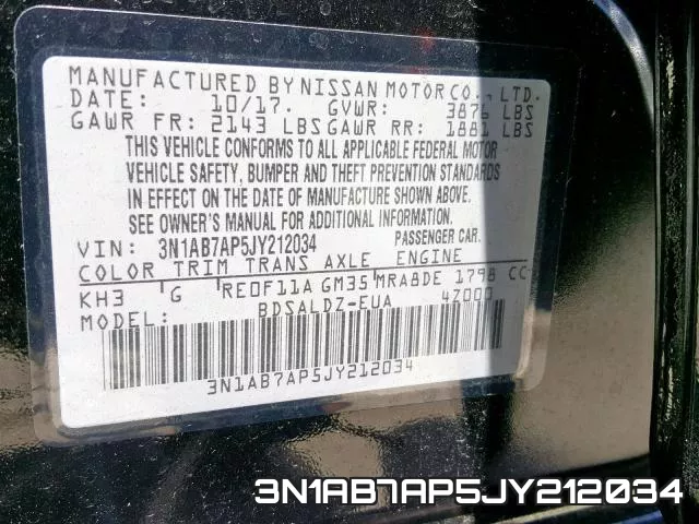 3N1AB7AP5JY212034 фото 2