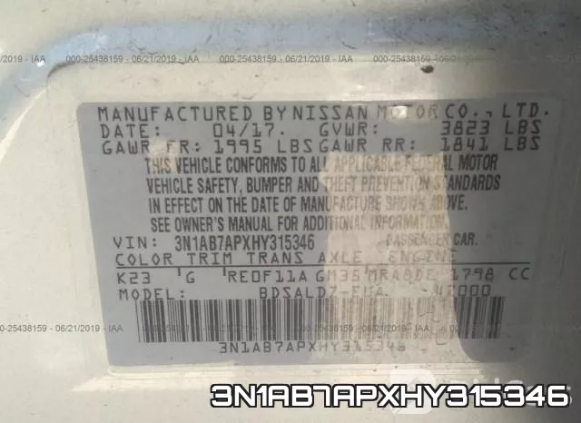3N1AB7APXHY315346 фото 10