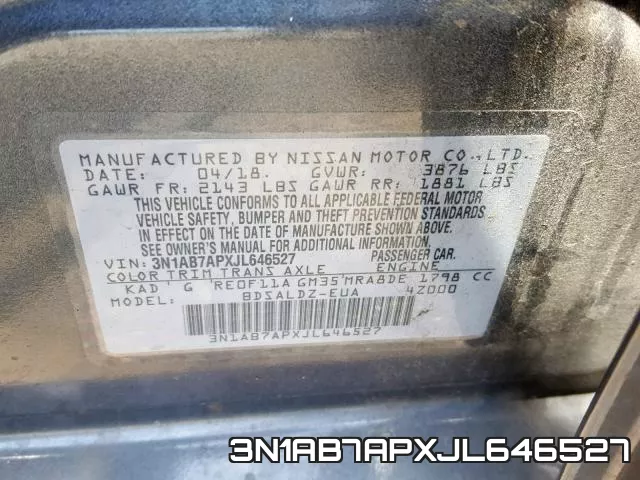 3N1AB7APXJL646527 фото 2