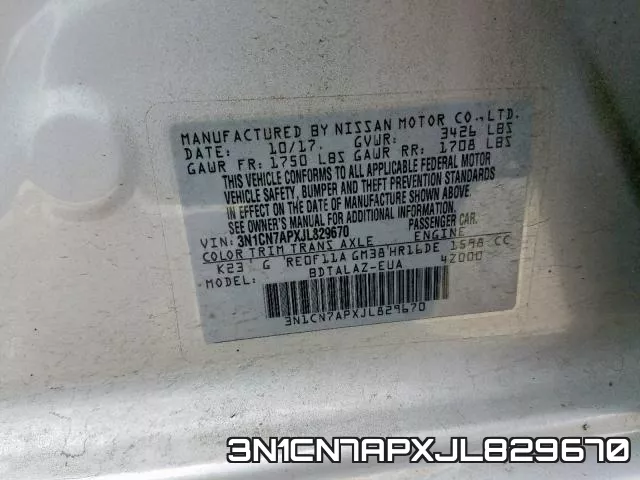 3N1CN7APXJL829670 фото 2