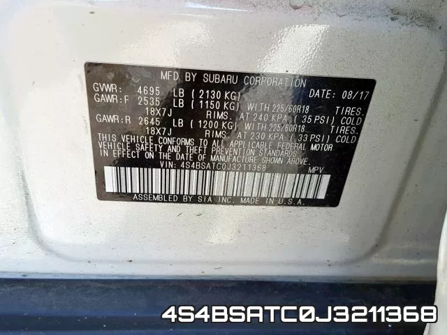 4S4BSATC0J3211368 фото 2