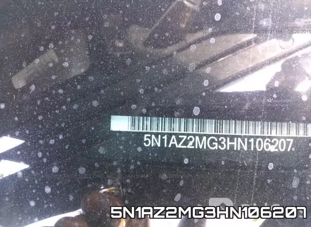 5N1AZ2MG3HN106207 фото 10