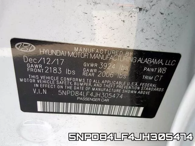 5NPD84LF4JH305474 фото 2
