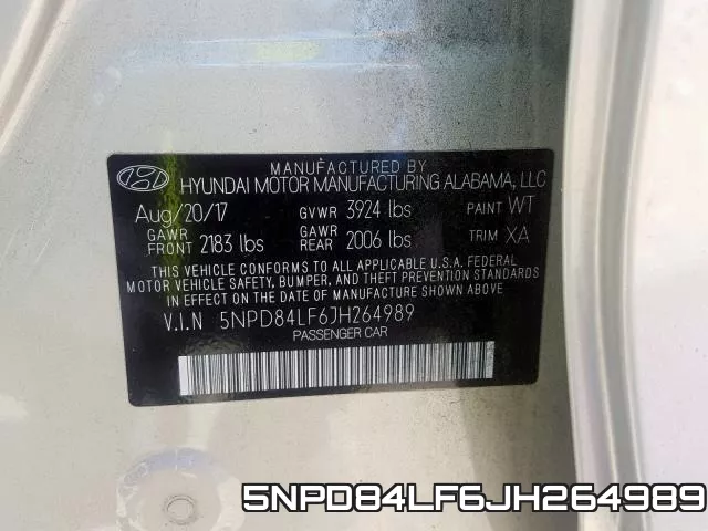 5NPD84LF6JH264989 фото 2