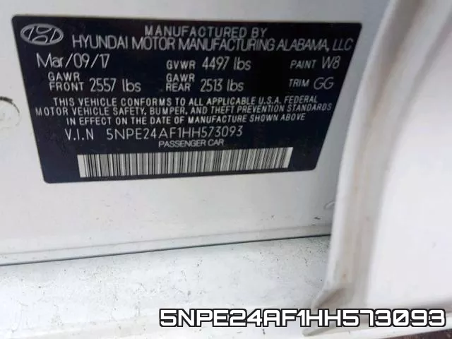 5NPE24AF1HH573093 фото 2