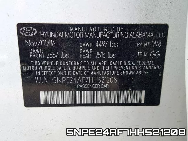 5NPE24AF7HH521208 фото 2