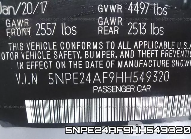 5NPE24AF9HH549320 фото 10