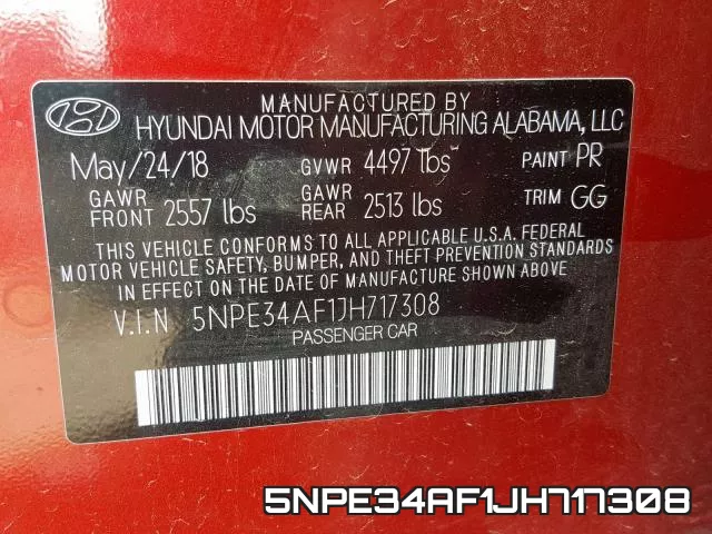 5NPE34AF1JH717308 фото 2