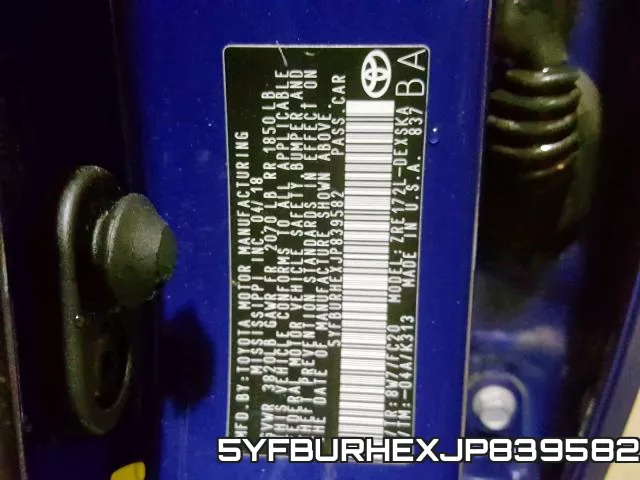 5YFBURHEXJP839582 фото 2