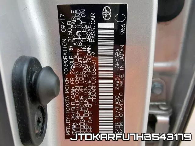 JTDKARFU7H3543179 фото 2