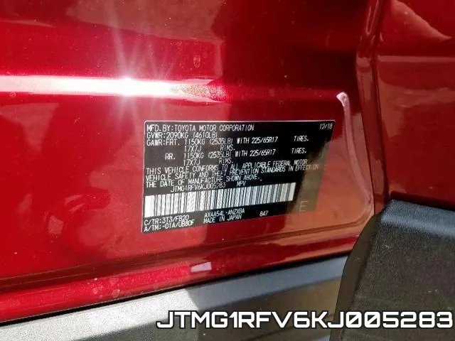 JTMG1RFV6KJ005283 фото 2