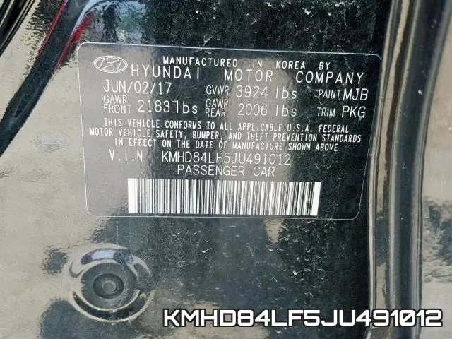 KMHD84LF5JU491012 фото 2