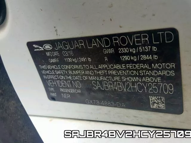 SAJBR4BV2HCY25709 фото 2