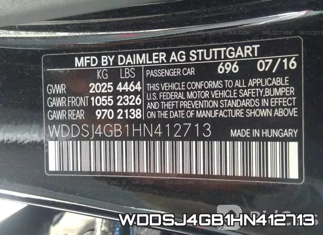 WDDSJ4GB1HN412713 фото 10