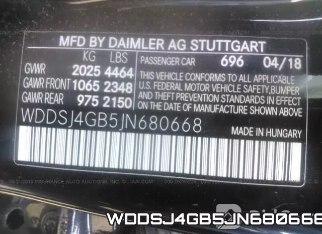 WDDSJ4GB5JN680668 фото 10