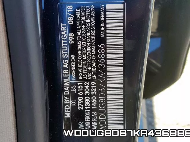 WDDUG8DB7KA436886 фото 2