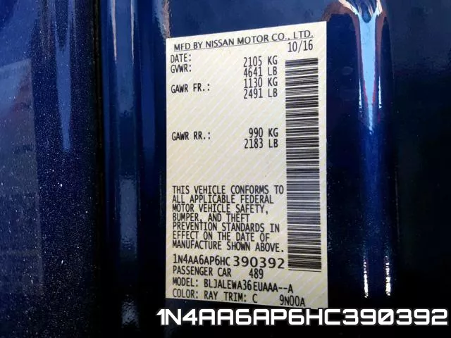 1N4AA6AP6HC390392 фото 2