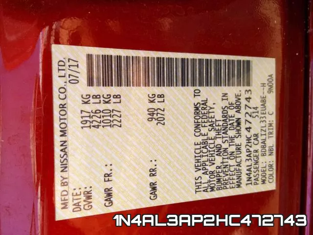 1N4AL3AP2HC472743 фото 2