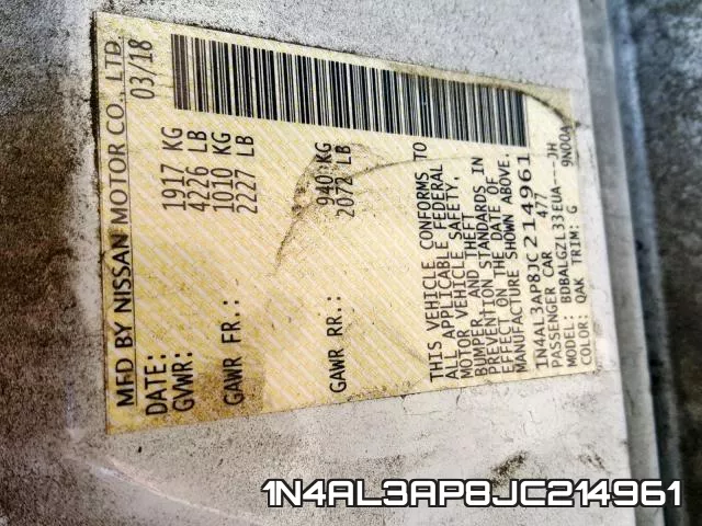 1N4AL3AP8JC214961 фото 2