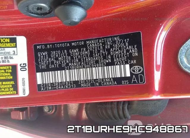 2T1BURHE9HC948867 фото 10
