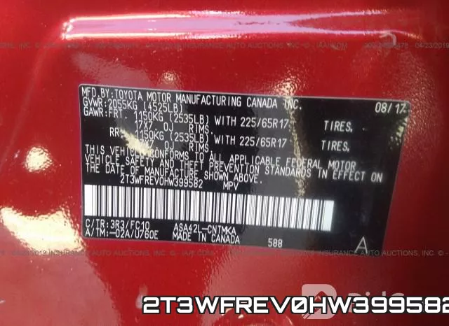 2T3WFREV0HW399582 фото 10