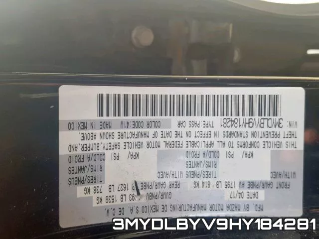 3MYDLBYV9HY184281 фото 2