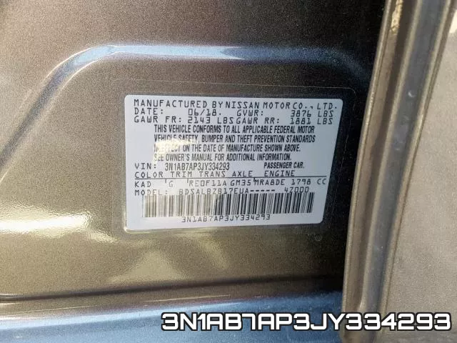 3N1AB7AP3JY334293 фото 2
