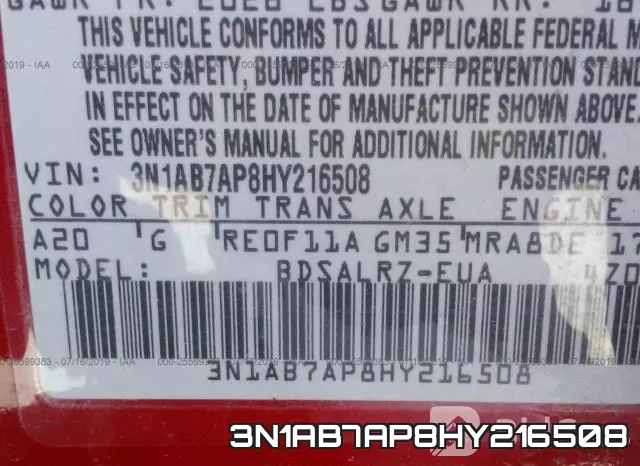 3N1AB7AP8HY216508 фото 10