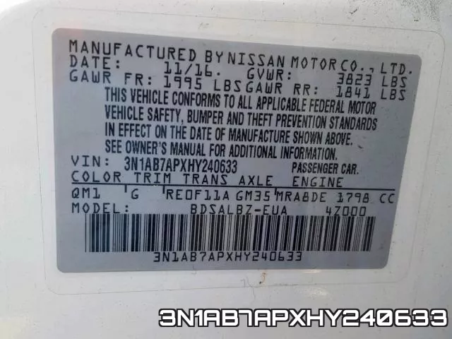 3N1AB7APXHY240633 фото 2