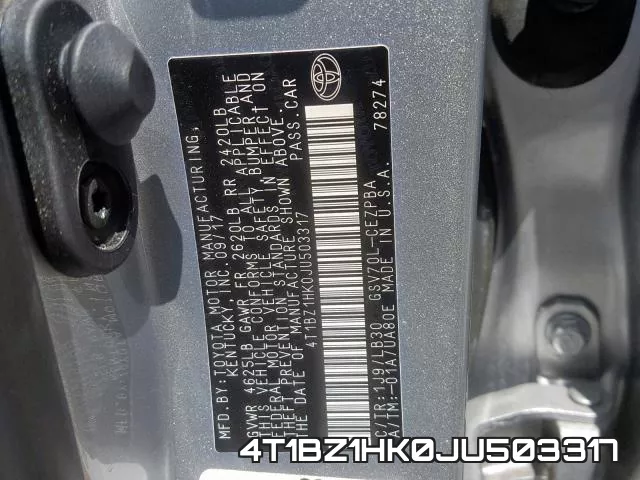 4T1BZ1HK0JU503317 фото 2