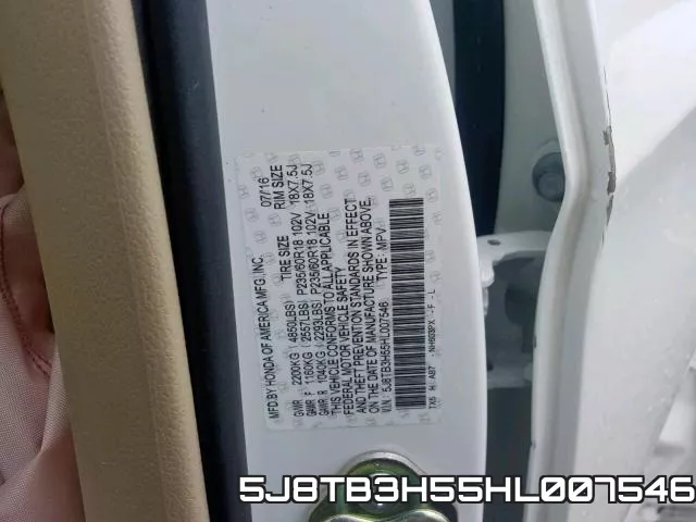 5J8TB3H55HL007546 фото 2