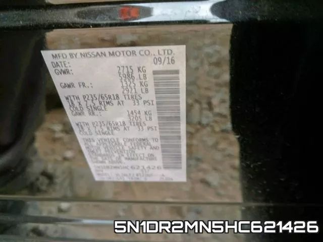 5N1DR2MN5HC621426 фото 2