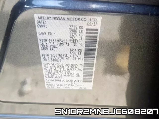 5N1DR2MN8JC608207 фото 2