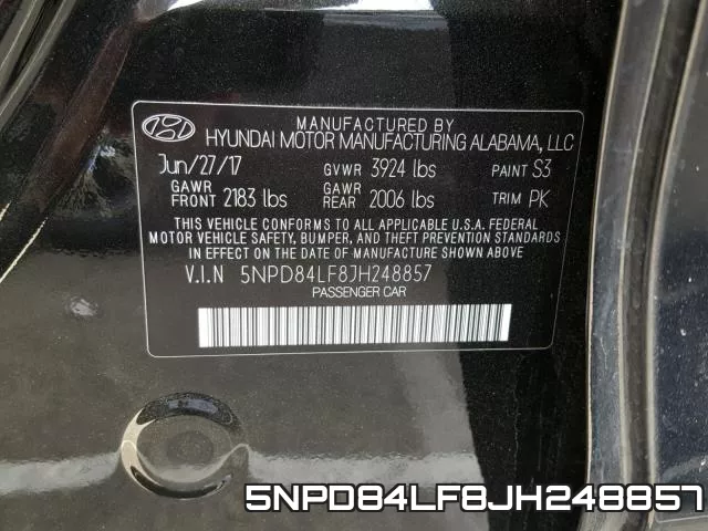 5NPD84LF8JH248857 фото 2
