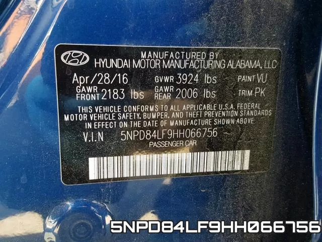 5NPD84LF9HH066756 фото 2