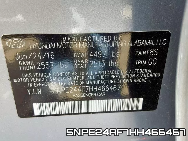 5NPE24AF7HH466467 фото 2